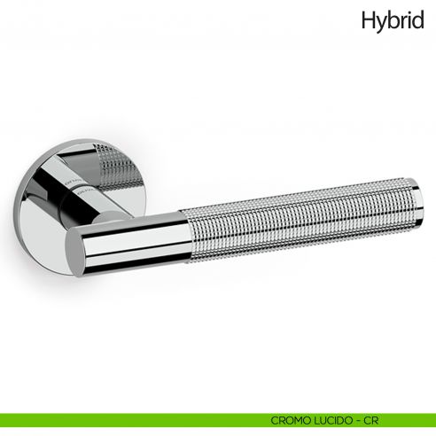 Maniglia per porta Hybrid Olivari bassa cromo