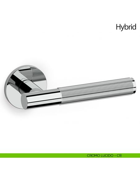 Maniglia per porta Hybrid Olivari bassa cromo