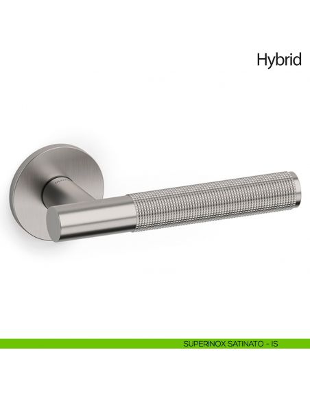 Maniglia per porta Hybrid Olivari bassa superinox satinato