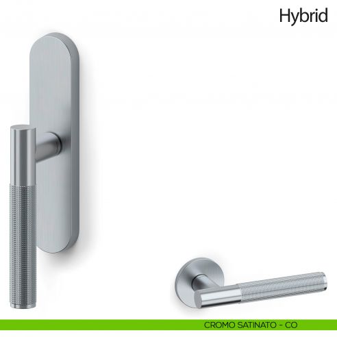 Maniglia per finestra cremonese Hydrid Olivari cromo satinato