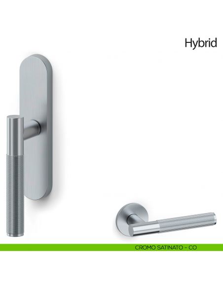 Maniglia per finestra cremonese Hydrid Olivari cromo satinato
