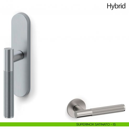Maniglia per finestra cremonese Hydrid Olivari superinox satinato