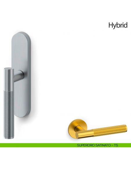 Maniglia per finestra cremonese Hydrid Olivari superoro satinato