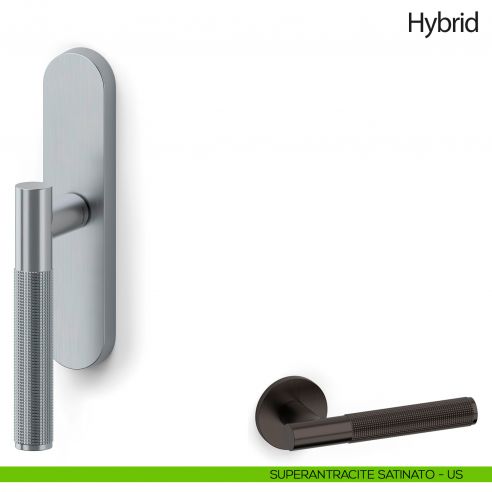 Maniglia per finestra cremonese Hydrid Olivari superantracite satinato