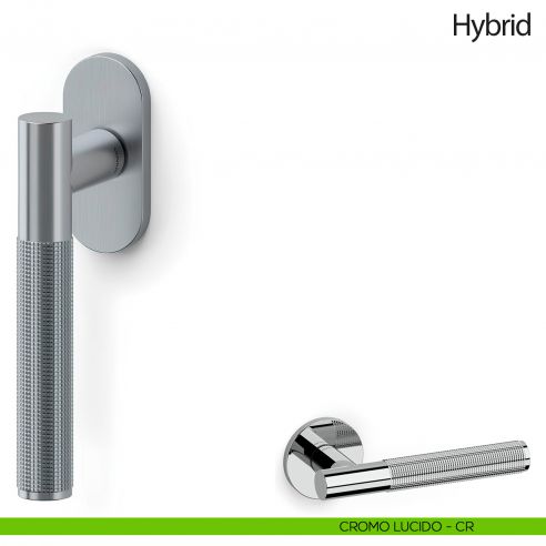 Maniglia per finestra martellina DK Hybrid Olivari cromo