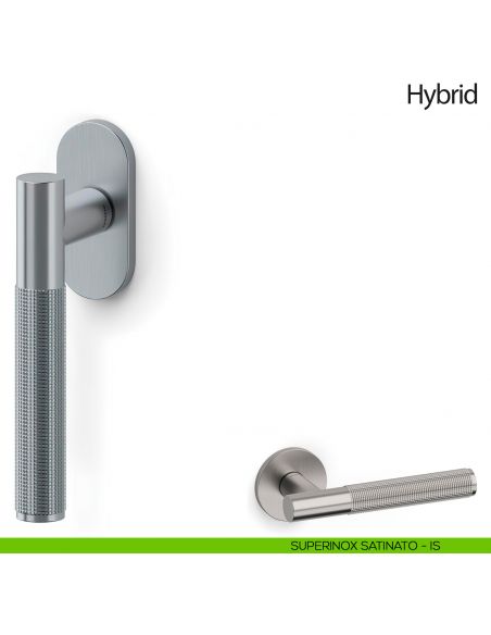 Maniglia per finestra martellina DK Hybrid Olivari superinox satinato