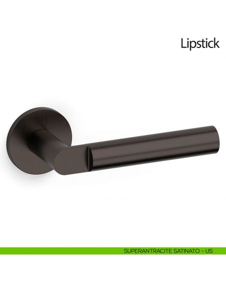 Maniglia per porta Lipstick Olivari bassa superantracite satinato