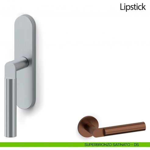 Maniglia per finestra cremonese Lipstick Olivari superbronzo satinato