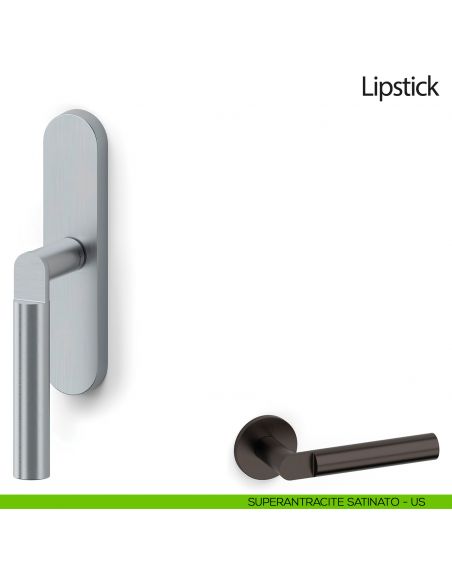 Maniglia per finestra cremonese Lipstick Olivari superantracite satinato