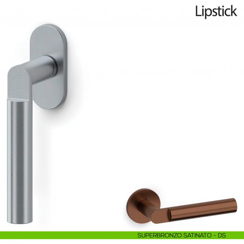 Maniglia per finestra martellina DK Lipstick Olivari superbronzo satinato