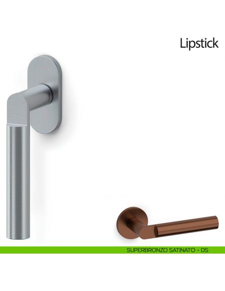 Maniglia per finestra martellina DK Lipstick Olivari superbronzo satinato