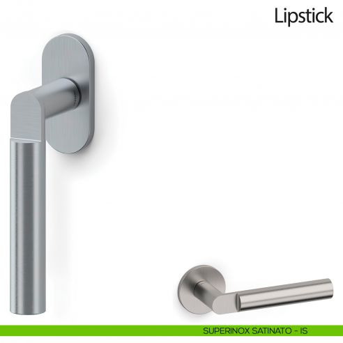 Maniglia per finestra martellina DK Lipstick Olivari superinox satinato