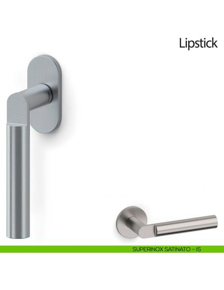 Maniglia per finestra martellina DK Lipstick Olivari superinox satinato