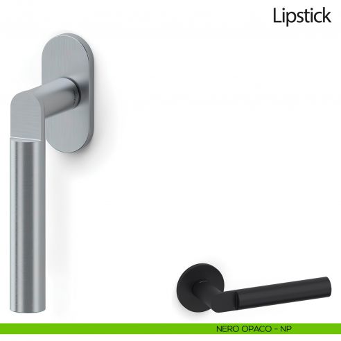 Maniglia per finestra martellina DK Lipstick Olivari nero opaco
