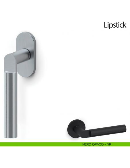 Maniglia per finestra martellina DK Lipstick Olivari nero opaco