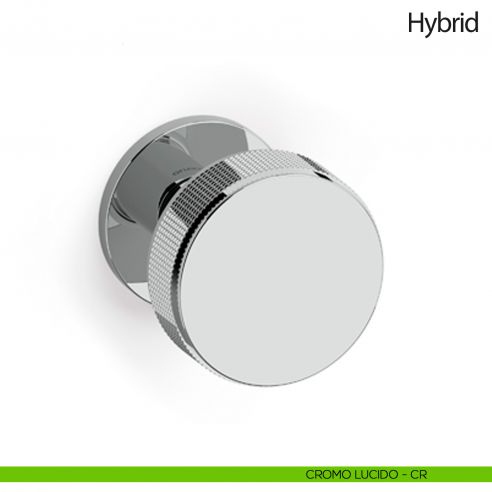 Pomello per porta Hybrid girevole Olivari bassa cromo