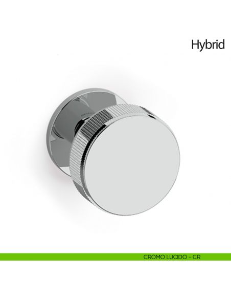 Pomello per porta Hybrid fisso Olivari bassa cromo