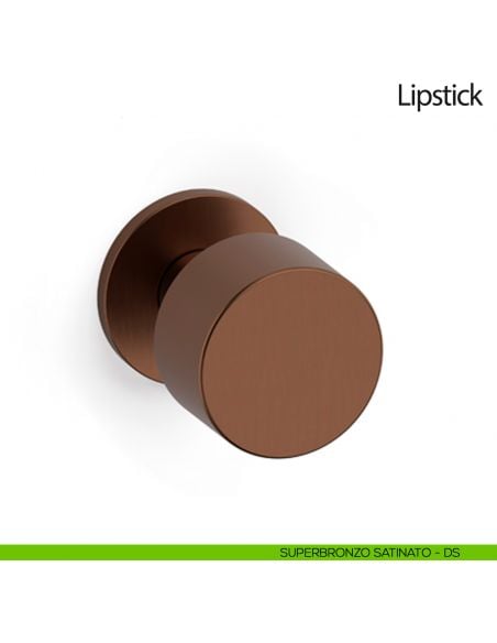 Pomello per porta Lipstick girevole Olivari bassa superbronzo satinato