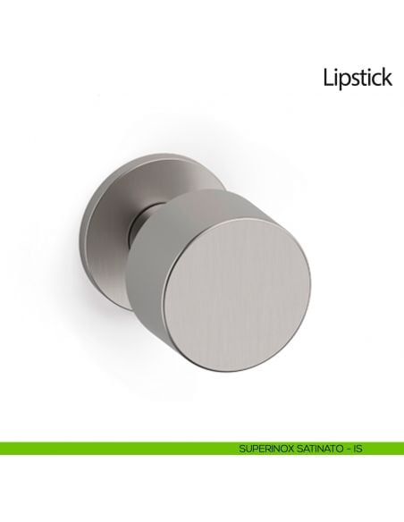 Pomello per porta Lipstick girevole Olivari bassa superinox satinato
