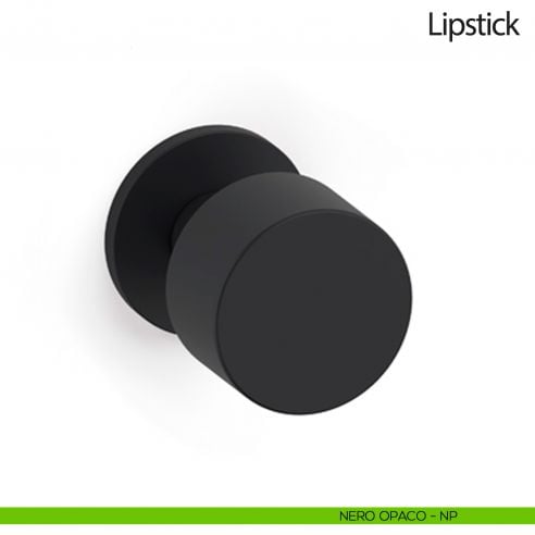 Pomello per porta Lipstick girevole Olivari bassa nero opaco