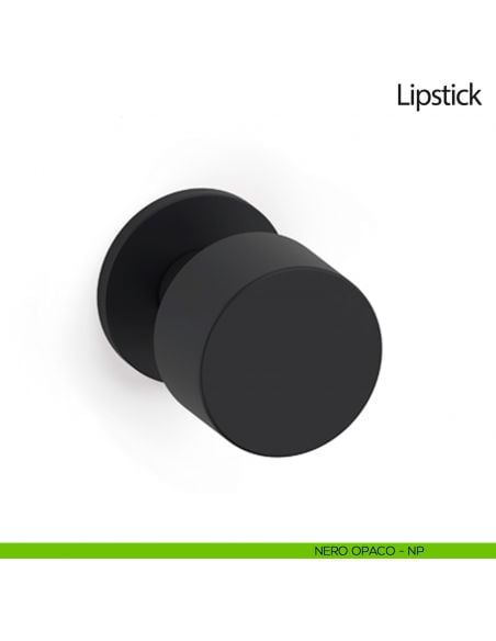 Pomello per porta Lipstick girevole Olivari bassa nero opaco