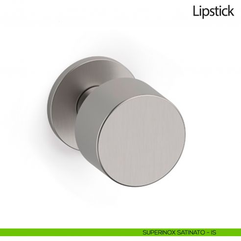 Pomello per porta Lipstick fisso Olivari bassa superinox satinato