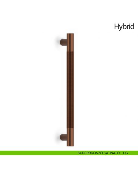 Maniglione per porta Hybrid Olivari senza rosette superbronzo satinato