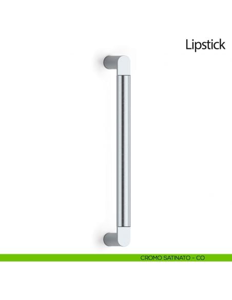 Maniglione per porta Lipstick Olivari senza rosette cromo satinato