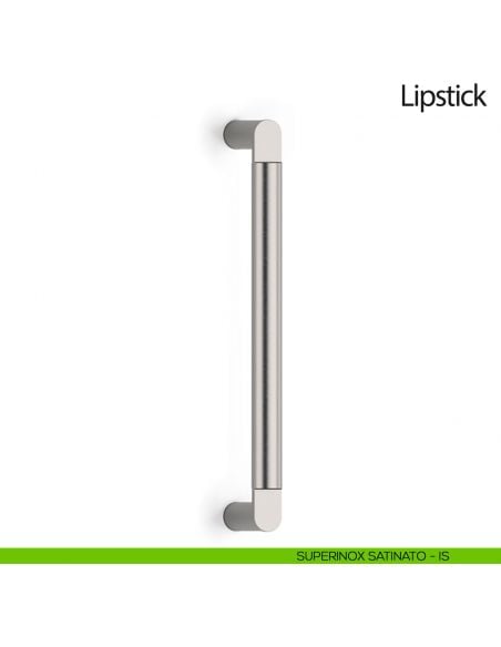 Maniglione per porta Lipstick Olivari senza rosette superinox satinato