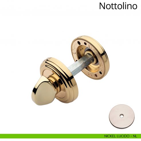 Nottolino per porta 011 Linea Calì con rosetta tonda nickel lucido