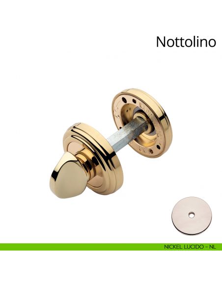 Nottolino per porta 011 Linea Calì con rosetta tonda nickel lucido