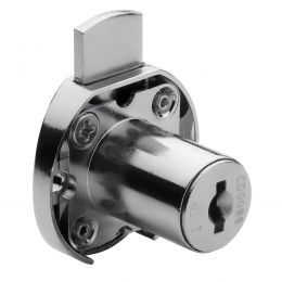 Serratura per cassetto con cilindro diametro 16,5 mm lunghezza 20 mm catenaccio piano 2630 Meroni