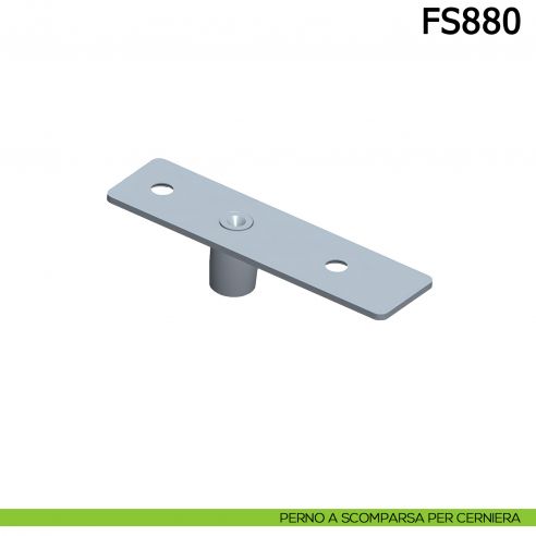 Cerniera chiudiporta a pavimento Meroni FS880 per porte in vetro a bilico pivot - perno a scomparsa per cerniera