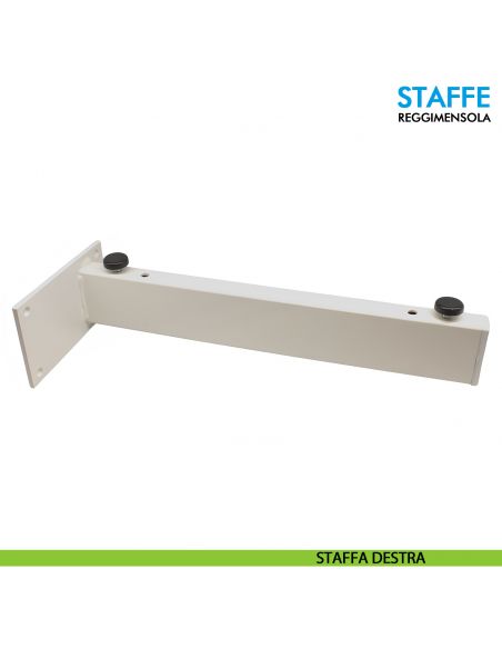 Staffa per lavabo sospeso e mensolone bagno regolabile in metallo Ferramenta Livenza - staffa destra