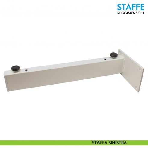 Staffa per lavabo sospeso e mensolone bagno regolabile in metallo Ferramenta Livenza - staffa sinistra