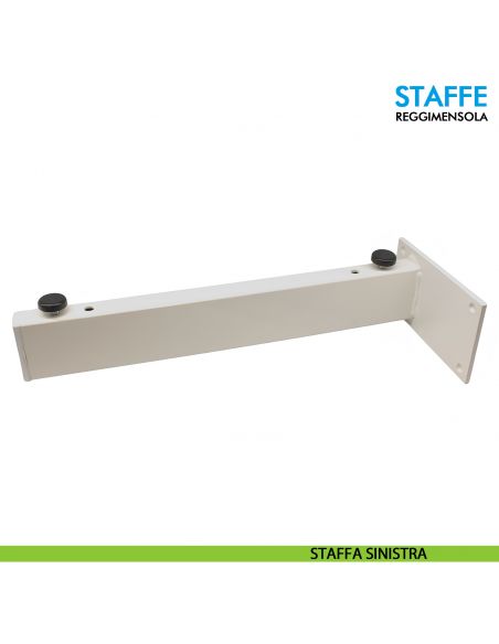 Staffa per lavabo sospeso e mensolone bagno regolabile in metallo Ferramenta Livenza - staffa sinistra