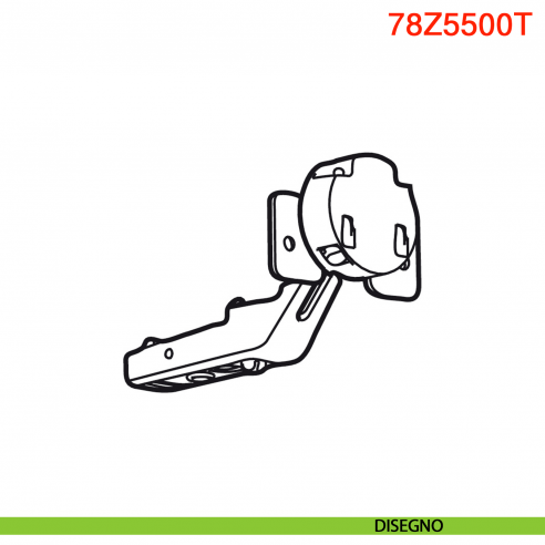Cerniera centrale Blum 78Z5500T Clip Top per Aventos HF senza molla apertura 134 gradi