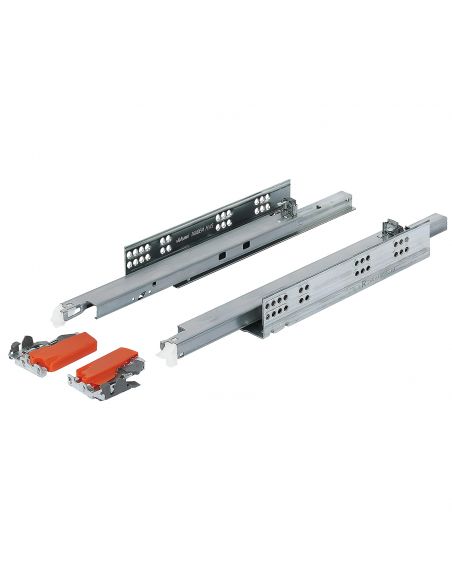 Guida Blum Tandem Blumotion 560H portata 30 kg estrazione totale ammortizzata con frizioni di montaggio