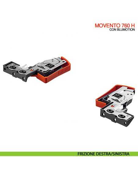 Guida Blum Movento Blumotion 760H portata 40 kg estrazione totale ammortizzata con frizioni di montaggio