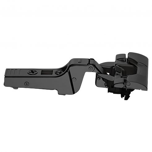 Cerniera Blum 71B9690 Clip Top Blumotion per ante spesse mezza battuta ammortizzata apertura 95 gradi con INSERTA nero onice