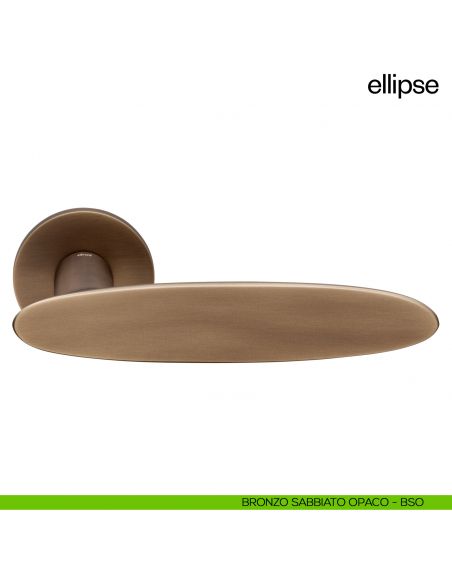 Maniglia per porta Ellipse dnd Handles - bronzo sabbiato opaco