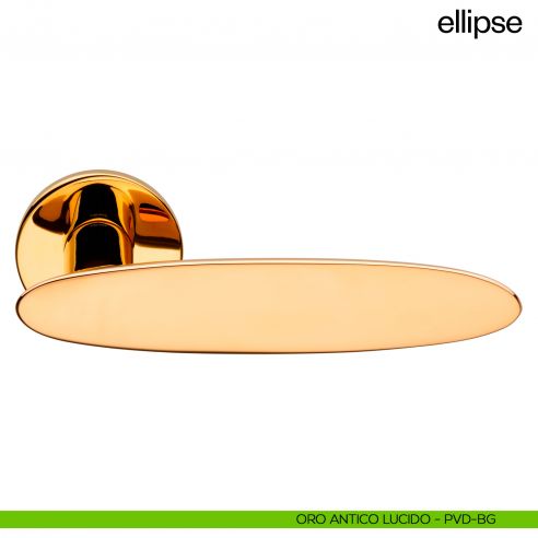 Maniglia per porta Ellipse dnd Handles - oro antico lucido