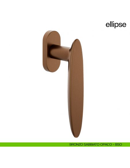 Maniglia per finestra martellina DK Ellipse dnd - bronzo sabbiato opaco