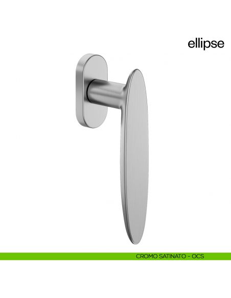 Maniglia per finestra martellina DK Ellipse dnd - cromo satinato