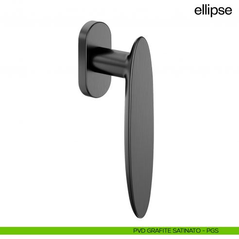 Maniglia per finestra martellina DK Ellipse dnd - grafite satinato