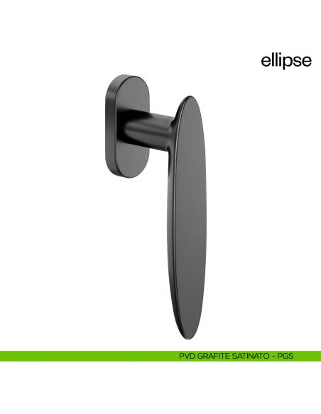 Maniglia per finestra martellina DK Ellipse dnd - grafite satinato