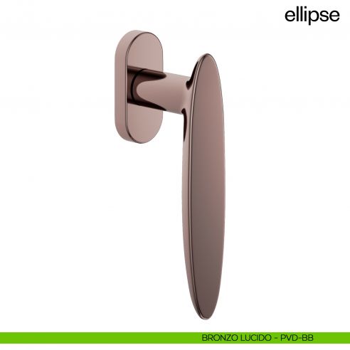 Maniglia per finestra martellina DK Ellipse dnd - bronzo lucido