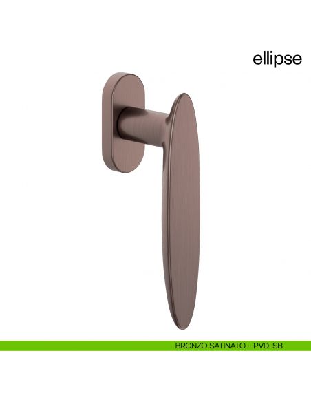 Maniglia per finestra martellina DK Ellipse dnd - bronzo satinato