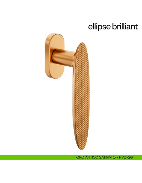 Maniglia per finestra martellina DK Ellipse Brilliant dnd - oro antico satinato