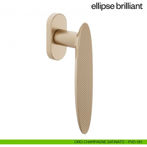 Maniglia per finestra martellina DK Ellipse Brilliant dnd - oro champagne satinato
